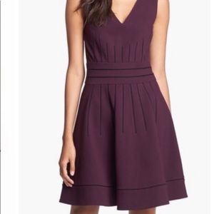 [ Diane Von Furstenberg] Burgundy Fit & Flare Dress. Size 4